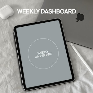 Weekly Digital Planner | Undated Planner for GoodNotes, Notability | Aesthetic Digital Planner | Weekly Dashboard | Minimalist iPad Agenda