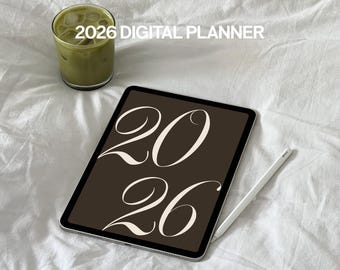 2026 Digital Planner | Monthly, Weekly, Daily Planner Templates for Goodnotes, Notability | Monday & Sunday Start