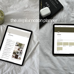 Notion planner: manifestation page and project manager page
