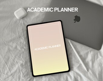 Academische digitale planner | Studentenplanner voor GoodNotes, Notability | Digitale planner zonder datum | Academisch dagboek | Minimalistische iPad-planner