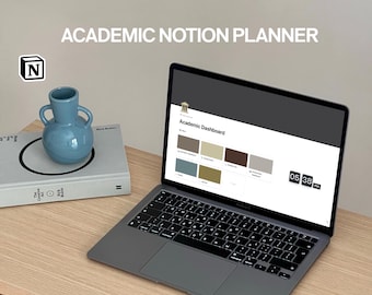 Academic Notion Planner | Student Notion Template | Simple Notion Planner for School, University & College | Semester Notion Template