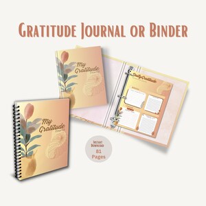 Gratitude Journal PDF | 2023 Gratitude Journal | Gratitude Journal Prompts | Personalized Gratitude Journal | Printable Gratitude Journal