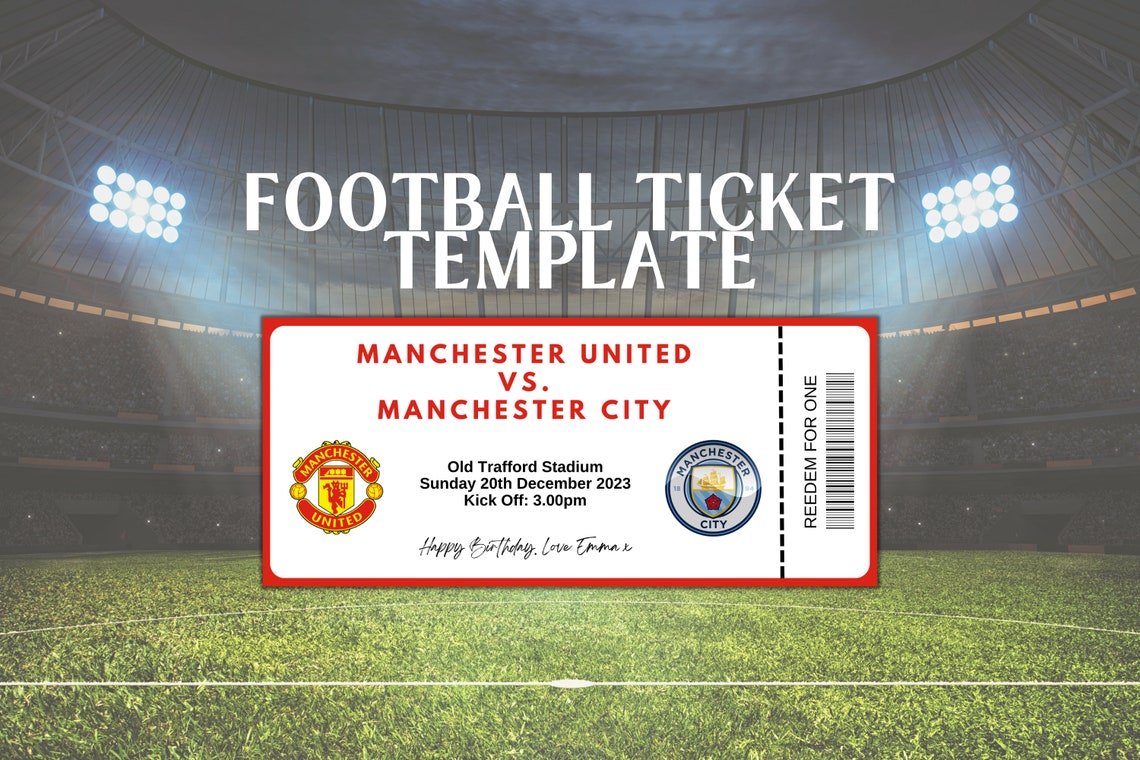Football Ticket Gift Football Tickets Football Birthday Ticket ...