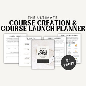 Course Plan Worksheet | Online Course Planner | Course Planner | Course Creation Planner | Course Creators | Course Creation | Course Launch