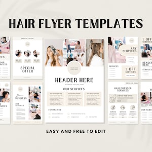 Hair Stylist Flyer | Hair Salon Flyer | Hair Flyer Bundle | Hair Flyers Template Business | Hair Business Flyer | Book Now Flyer