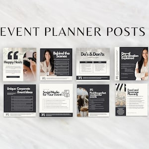 Event Planner Instagram Post | Event Planner Posts | Social Media Posts | Event Planner Canva Template