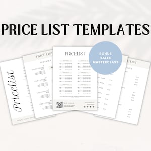 Price List Template | Price List Template for Small Business | Price List Editable Template | Price List Template Editable | Nail Price List