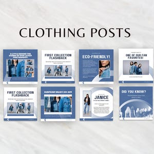 Clothing Instagram | Instagram Template | Canva Template | Fashion Instagram | Fashion Templates | Social Media Posts | Clothing Brand