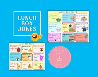 Lunch Box Jokes | Lunchbox Jokes | Jokes for Kids | Lunch Box Notes | Kids Lunch Box Jokes | Kids Jokes Lunch Note | Printable Lunch Note