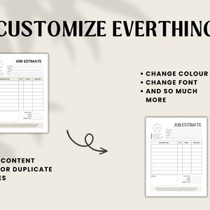 Job Estimate Template | Job Estimate | Estimate Template | Job Estimate