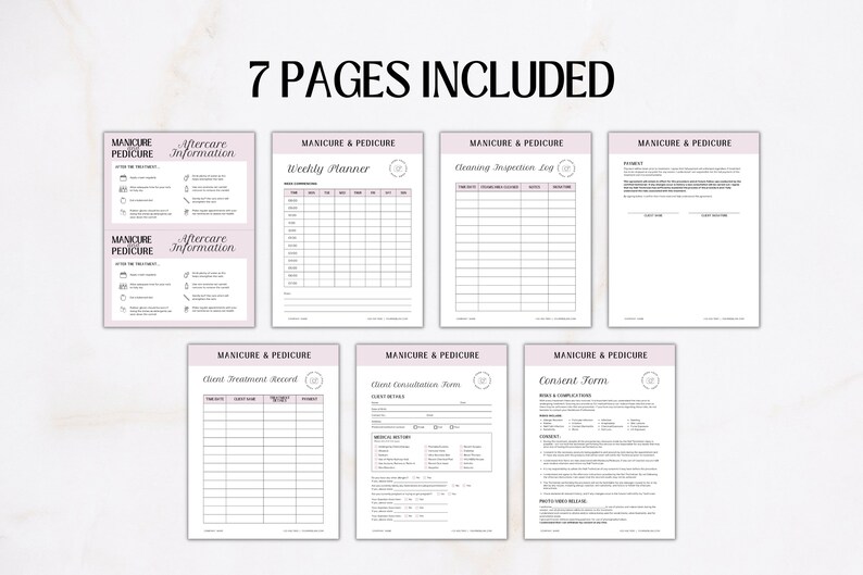 Nail Tech Forms Consent Form Nails Client Intake Forms Nail