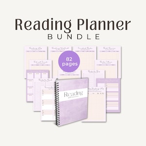 Diario de lectura PDF / Diario de lectura imprimible / Diario de seguimiento de lectura / Diario de revisión de lectura / Cuaderno del diario de lectura