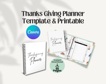 Thanks Giving Planner | Printable Thanksgiving Planner | Thanksgiving Planner | Thanksgiving Binder | Holiday Planner | Holiday Binder