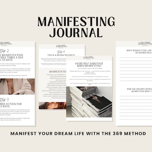 369 Journal PDF | Manifesting Journal | Manifestation Journal Digital Download | Manifestation Journal Printable | Manifest Journal