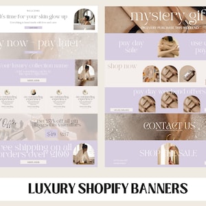 Shopify Banners | Shopify Website Banner | Website Template Shopify Canva | Canva Templates Shopify | Shopify Banner Template Canva