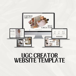 UGB Website | UGC Website Canva | UGC Website Template | ugc Portfolio Template Canva Website | Content Creator Website | Portfolio Website