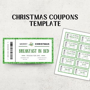 Christmas Coupons | Christmas Coupon Book | Christmas Printable Coupons | Editable Christmas Coupon Book | Christmas Coupons Printable