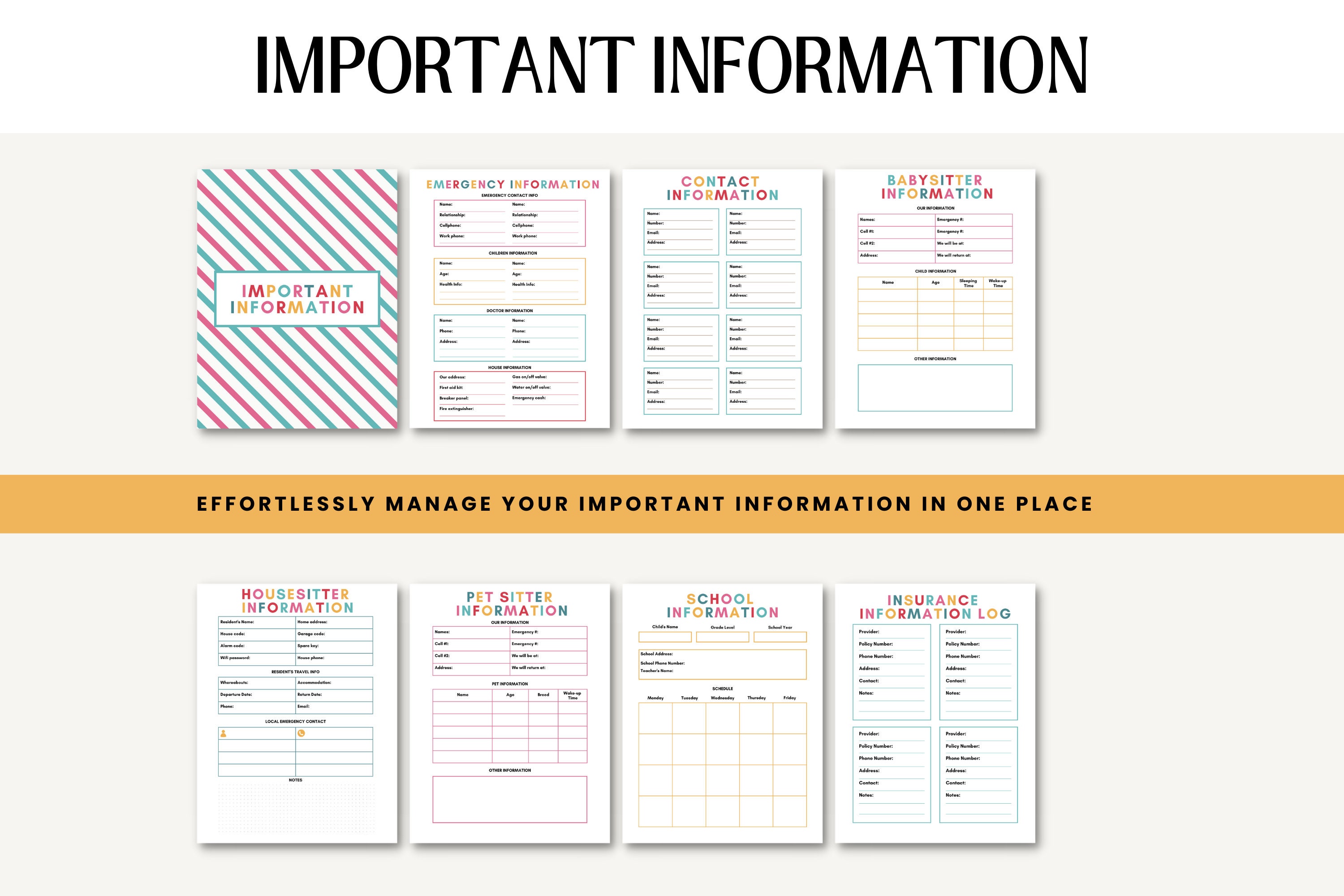 Home Management Printables Home Management Tracker - Etsy