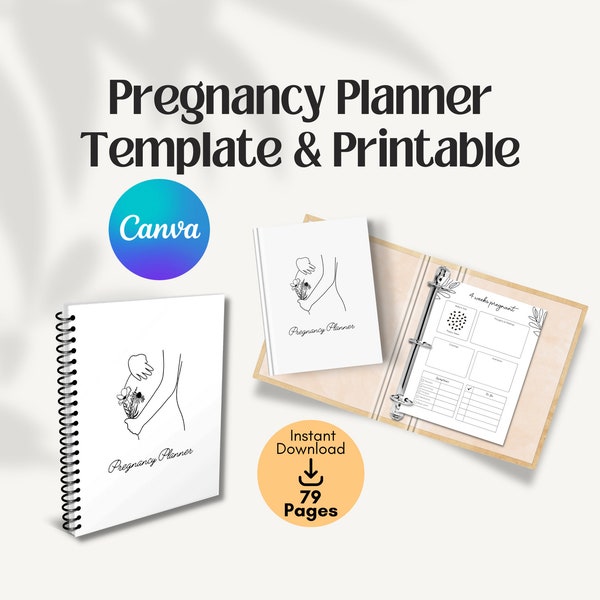 Pregnancy Planner and Journal | Pregnancy Planner Journal | Pregnancy Planner Book | Printable Pregnancy Planner | Pregnancy Diary