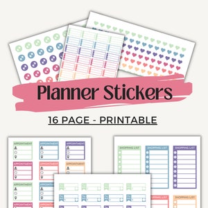 Planner Stickers | Printable Planner Icon Stickers | Printable Stickers Planner PNG | Printable Planners Stickers | Planner Stickers Kit