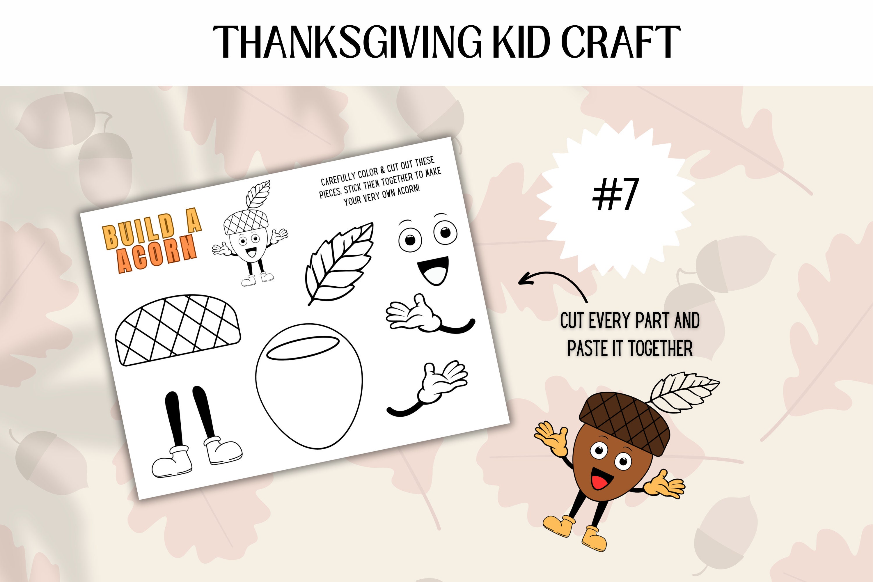 Thanksgiving Craft for Toddlers | Thanksgiving Crafts for Kids | Thanksgiving Craft Printable ...