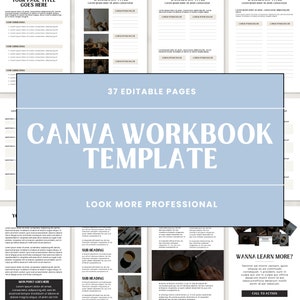 Workbook Template | Canva Workbook  | Canva Templates | Coaching Template | Course Workbook | Coaching Workbook | Worksheet Template