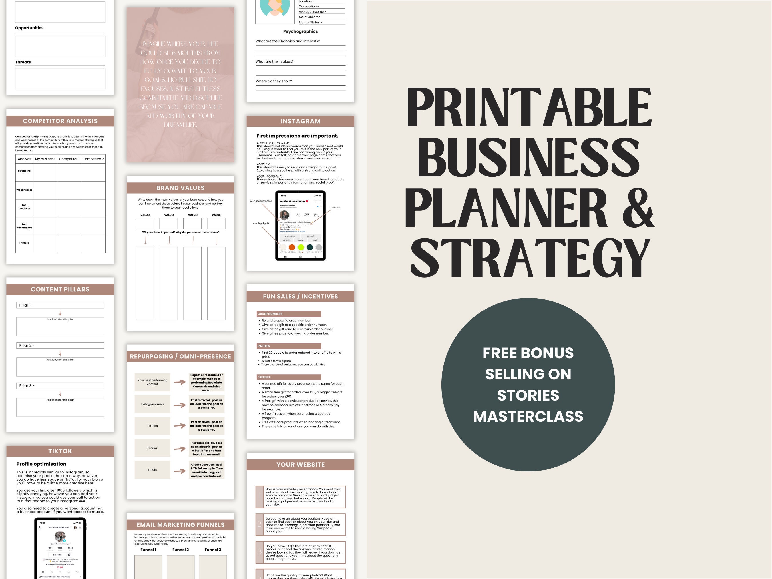 Printable Startup Business Plan Business Plan Printable Business Plan ...