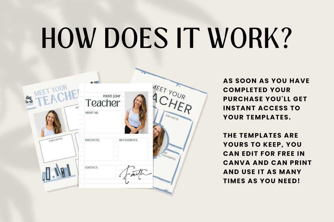 Meet the Teacher Template Meet the Teacher Editable Meet Your Teacher ...