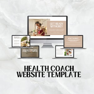 Health Coach Template | Health Coach Business | Health Coach Website Template | Website Template Coaching | Canva Website Template for Coach