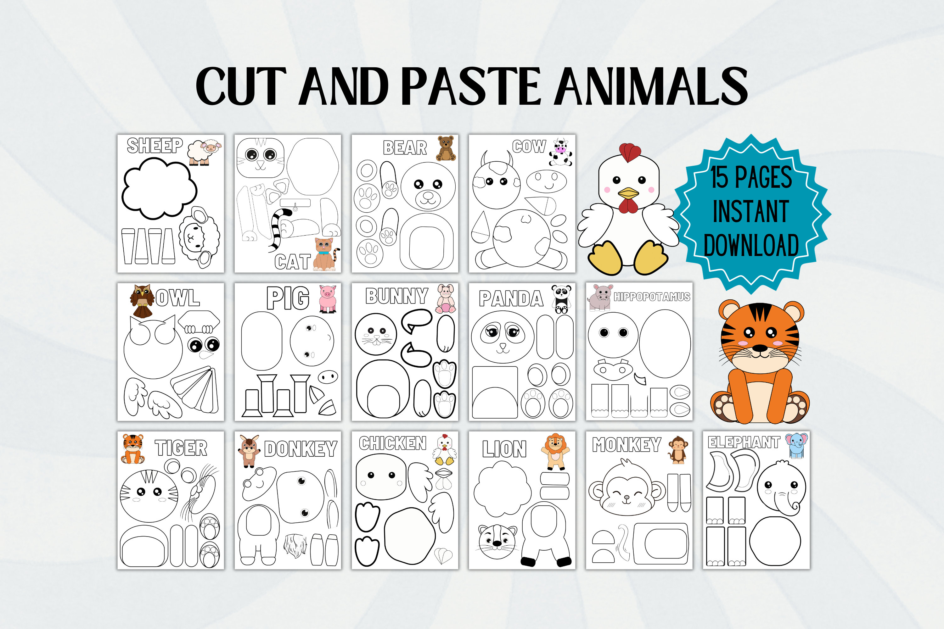 Cut and Paste Activities | Cut and Paste Printable | Cut and Paste Kids