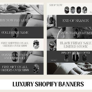 Shopify Banners | Shopify Website Banner | Website Template Shopify Canva | Canva Templates Shopify | Shopify Banner Template Canva