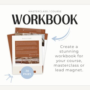 Workbook Template | Canva Workbook  | Canva Templates | Coaching Template | Course Workbook | Coaching Workbook | Worksheet Template