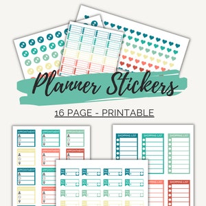 Planner Stickers | Printable Planner Icon Stickers | Printable Stickers Planner PNG | Printable Planners Stickers | Planner Stickers Kit