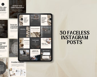 Instagram Templates for Faceless Digital Marketing | Faceless Instagram | Faceless Marketing | Faceless Account | Faceless Digital