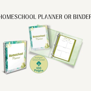 Homeschool Planner Printed | Homeschool Planner Kids Printable | Homeschool Printables Planner | Homeschool Planner PDF | Homeschool Binder