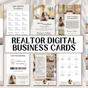 Digital Business Cards Real Estate | Real Estate Business Card Template | Real Estate Business Cards | Realtor Digital Business Cards
