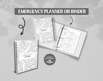 Emergency Binder Template | Emergency Binder Printable | Emergency Binder Printables PDF | Family Emergency Binder | Emergency Planner
