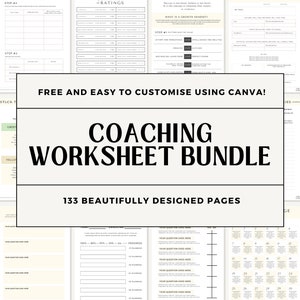 Coaching Template Canva | Canva Templates Coach | Workbook Canva Template Coach | Coaching Workbook Template | Coaching Worksheets
