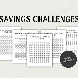 Savings Challenge | Savings Tracker | Saving Money | Envelope Challenge | Savings Printable | Challenge Bundle | Savings Goal