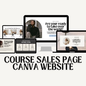 Sales Page Template Canva | Sales Page Canva | Canva Sales Page Template | Canva Website | Website Template | Course Creator