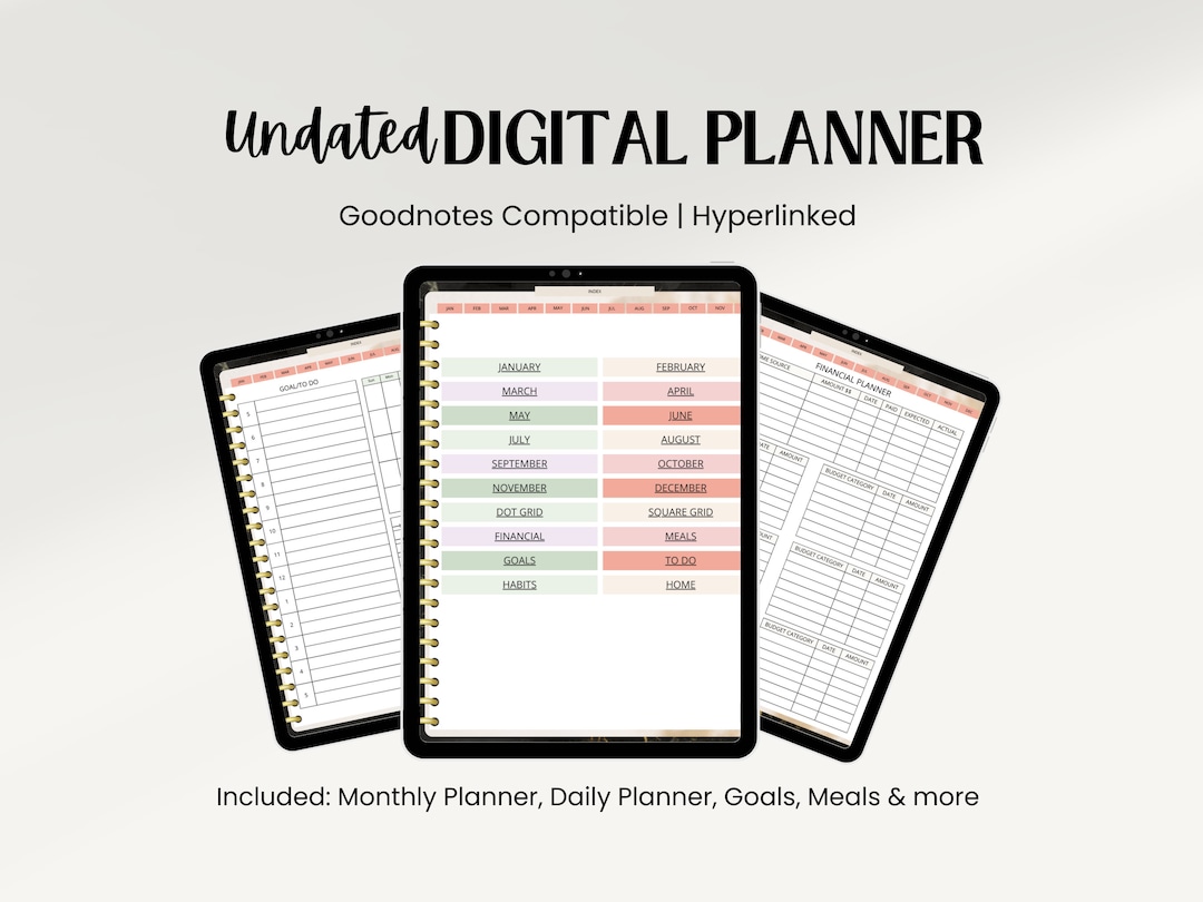 Goodnotes Planner Goodnotes Monthly Planner Digital Planner Goodnotes