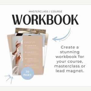 Workbook Template | Canva Workbook  | Canva Templates | Coaching Template | Course Workbook | Coaching Workbook | Worksheet Template