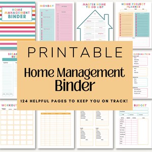 Home Management Printables | Home Management Tracker | Printable Home Management Planner | Home Management Binder | Household Planner