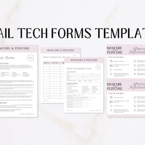 Nail Tech Forms | Consent Form Nails | Client Intake Forms | Nail Consultation | Nail Technician Form | Nail Consent Form | Nail Artist Form