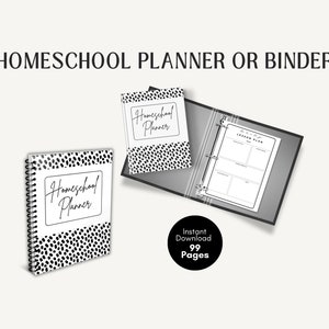Homeschool Planner Printed | Homeschool Planner Kids Printable | Homeschool Printables Planner | Homeschool Planner PDF | Homeschool Binder
