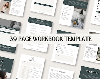 Workbook Canva Template Coach | Coaching Workbook Template | Workbook Template Canva | Lead Magnet Template | Course Workbook | Canva