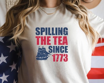 Versare il tè dal 1773 Camicia, Camicia patriottica, Versare il tè, T-shirt divertente per insegnante di storia, Regalo per amante della storia, Regalo per insegnante di storia