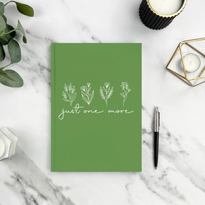 Gardening journal, garden notes, garden planner, gardening gift, log book, Garden gift, cute gift for mom, green notebook, wildflower book