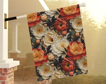 Bandiera autunnale, arredamento autunnale, arredamento portico anteriore, bandiera di inaugurazione della casa autunnale, bandiera del giardino stagionale, arredamento floreale autunnale, arte del cortile floreale autunnale