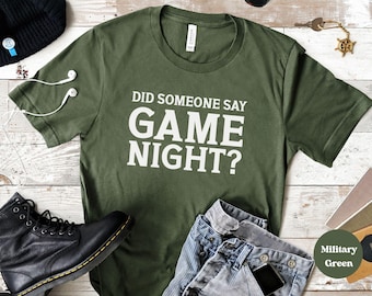 Chemise de nuit de jeu, amateur de jeux de société, cadeau drôle pour les amateurs de jeux de société, jeux de société, cadeau de jeu de société, tee-shirt de jeux de famille, famille assortie